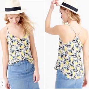 J. Crew Carrie Spring Meadow Silk Cami Tank Sz 0